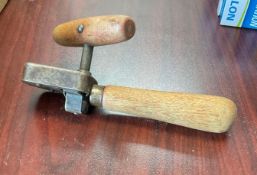 Antique Can Opener with Assorted Silver Plate Utensils