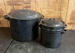 Vintage Black Enamelware