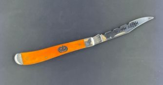 Case XX 2014 Happy Halloween Slimline Trapper Model 61048 with Persimmon Orange Bone Handle