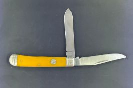 Vintage Owl Head 2 Blade Trapper Knife