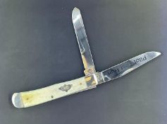 Case XX Trapper Model 6254 Pilot Test Run with Smooth Bone Handle and Nickel Silver Bolsters