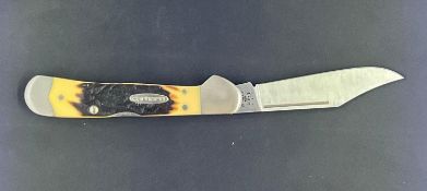 Case XX Carhartt Copperlock Single Blade Pocket Knife with Jigged Bone Handle
