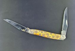 Case XX Texas Toothpick with Yellow Bone Handle and Leaf Motif