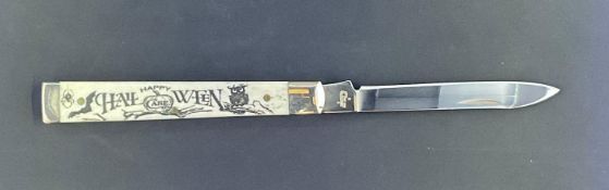 Case XX Doctor's Knife Happy Halloween Smooth Bone Scrimshaw Handle Model 6185