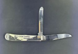 Case XX 2 Blade Trapper Knife with Smooth Scrimshawed Bone Handle Model 6254