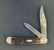 Case XX Trapper Knife Deer Hunter Theme with Jigged Synthetic Handle