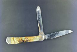Case XX Trapper Wildlife Seris Handle Artwork by RJ McDonald Model 9254