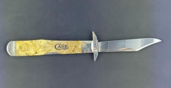 Case XX Cheetah Model 16567 Lockback with Smooth Natural Box Elder Burl Wood Handle and Swing Guard