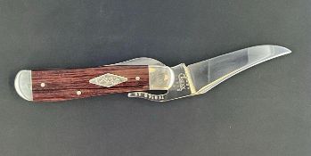 Case Russ Lock with Maple Burl Wood Handle Model 71953