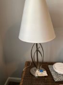 Pair of Nickel Table Lamps