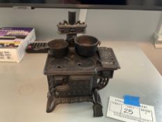 Cast Iron Miniature Queen Sellers Stove with accesories