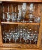 Pair of Lismore Waterford Crystal Stemmed Wine Glasses
