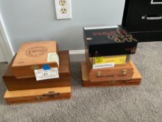 Assorted Cardboard and Wooden Cigar Boxes