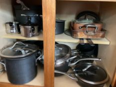 Cabinet Lot of Caphalon Pot and Pan Set