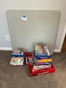 4 Person Folding Game Table with Games