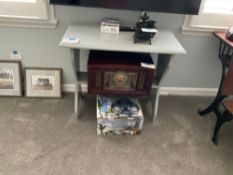 Painted Wood Side Table with Undershelf