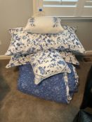 King Size Blue and White Comforter Set