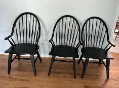 Set of 4 Windsor Style Dining Chairs with Dining Bench