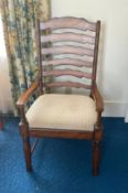 Vintage Tell City Ladder Back Arm Chair