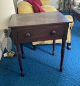 Antique Handmade Single Drawer Side Table