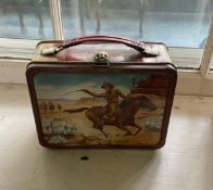 1963 Metal Thermos Western Lunch Box