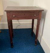 Antique Handmade Single Drawer Side Table