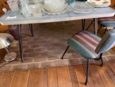 Vintage Formica Table with 2 Chairs