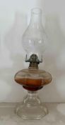 Antique Glass Oil Lamp
