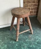 Antique Wooden Milking Stool