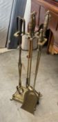 Vintage Brass Fireplace Toolset