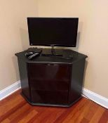 Samsung TV with Black Media Stand