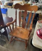 Vintage Splat Back Rocking Chair