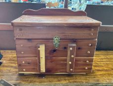 Vintage Cedar Keepsake Chest