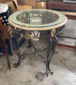 Neo-Classical Style Round Accent Table