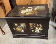 Vintage Decorative Hand Painted Storage Chest