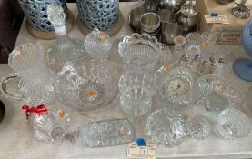 Assortment of Cut Glass Pieces