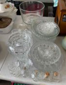 Group of Clear Glassware