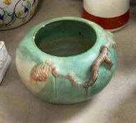 Vintage Roseville Pottery Pinecone Rose Bowl