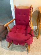 Vintage Rocking Chair with Cushions