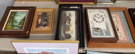 Group of 7 Framed Art Pieces
