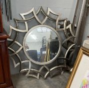 Geometric Sunburst Wall Mirror