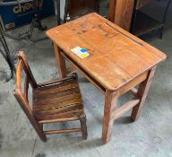 Vintage Children's Desk and Chair