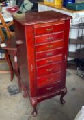 Cherry Finish Jewelry Armoire