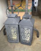 Pair of Metal Lanterns