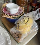 2 Corning Ware Petite Casserole Dishes with Small Dutch Oven and Oval Baker