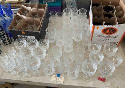 Large Collection of Cut Crystal Drinkware