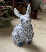 Hand-Painted Porcelain Bunny Figurine