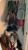 Large Assortment of Handbags, Hats, Gloves, and Wallets