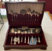 Silver Plated Flatware in a Wooden Case