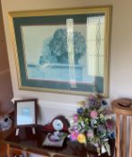 Framed Prints and Decorative Faux Flowers